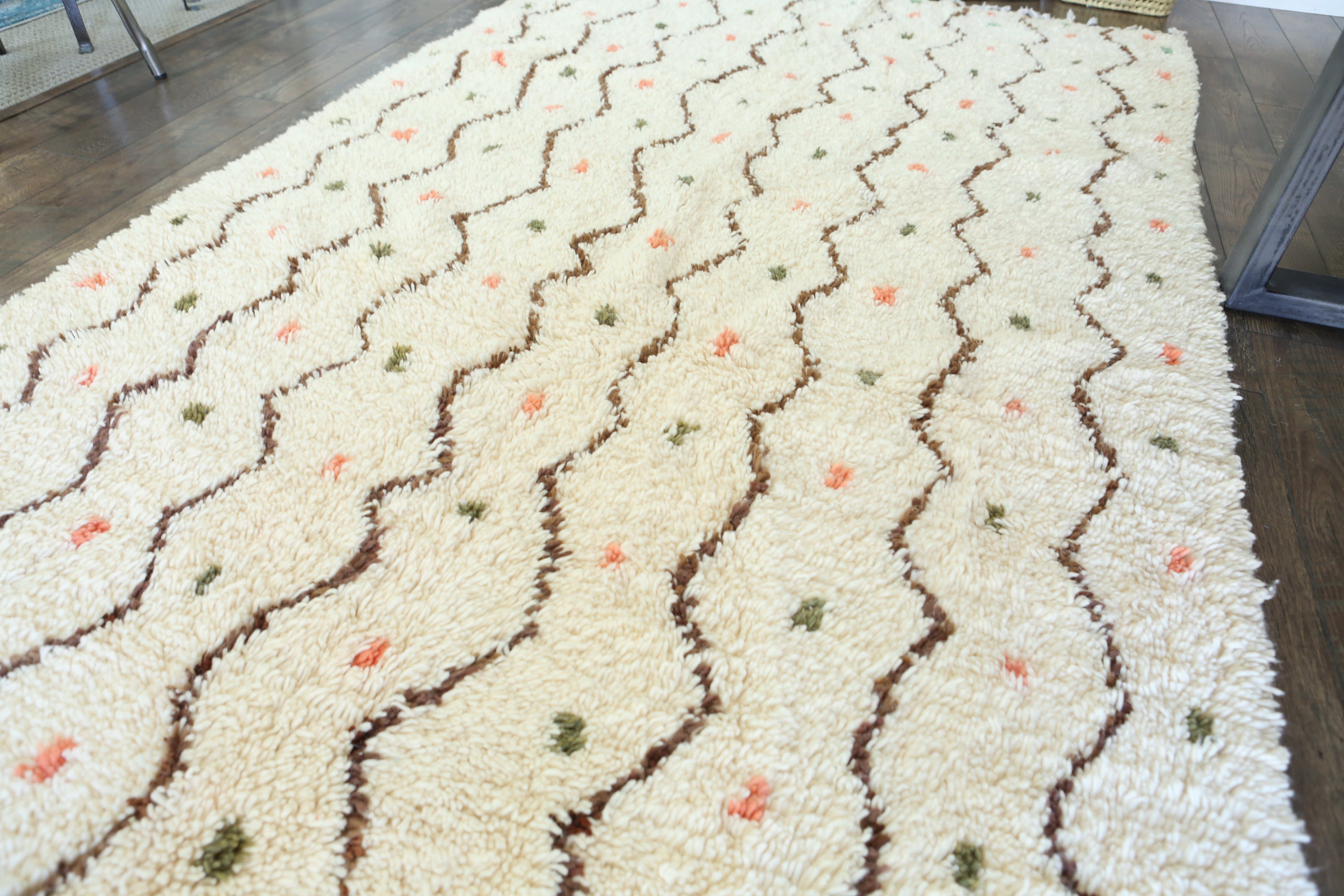 Confetti Shag Rug - Sustainable, Handwoven Moroccan Rug in Sage
