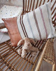 Geniune Leather and Wool Lumbar Pillow