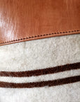 Geniune Leather and Wool Lumbar Pillow