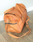 Handy leather duffle bag