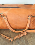 Handy leather duffle bag