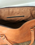Handy leather duffle bag