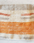 orange + blue wool kilim pillow