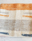orange + blue wool kilim pillow