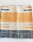 orange + blue wool kilim pillow