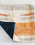 orange + blue wool kilim pillow