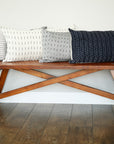 Navy Blue Lumbar Dash Pillow