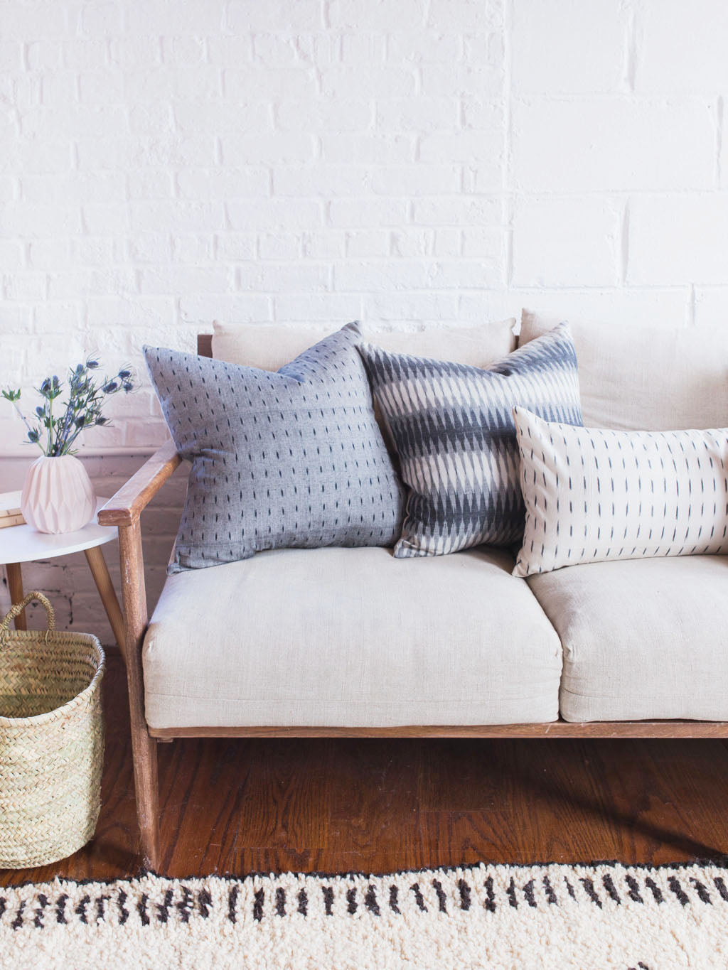 Grey Dash Pillow