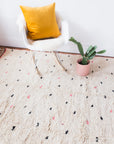 nursery rug cream wool rug modern rug minimalist rug kids room decor kids rug small dots shag rug handwoven morrocon rug