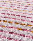 SECOND SALE ! Colorful Pink Striped Shag Rug