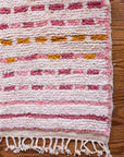 SECOND SALE ! Colorful Pink Striped Shag Rug