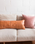 Leather Lumbar Pillow in Tobacco