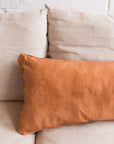 Leather Lumbar Pillow in Tobacco