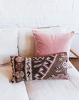 Kilim pillow; Decorative Turkish pillow; Wool pillow cushion; Bohemian fashion; Authentic hand woven pillow made of old Turkish rug; Killim cushion; Handmade pillow of vintage kilims; Vintage Anatolian kilim pillow; Wool on the front, cotton on the back pillow; Convenient zipper closure on pillow; Indoor cushion case; Fair-trade pillow; Ethically soured; Unique handmade; Hand-knotted