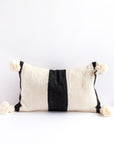 black and white wool pillow, boho pillow bohemian decoration boho interieur design cream pillow square pillow morrocon pillow handmade pillow
