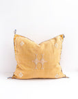 Mustard Cactus Silk Pillow