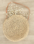 The Iona // Round Lace Straw Bag
