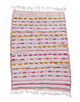 Colorful Pink Striped Shag Rug