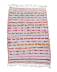 SECOND SALE ! Colorful Pink Striped Shag Rug