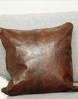 Dark Brown Leather Pillow Covers