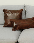 Dark Brown Leather Pillow Covers