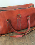 Handy leather duffle bag