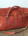 Handy leather duffle bag