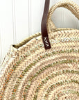 Round Sequin Straw Bag