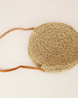 The Iona // Round Lace Straw Bag