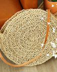 The Iona // Round Lace Straw Bag