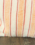 Orange Striped Wool Pillow