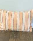 Orange Striped Wool Pillow