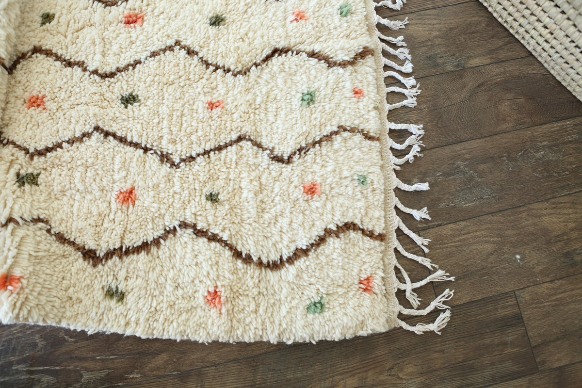 Confetti Colored Shag Rug Confetti Shag Rug - Sustainable, Handwoven Moroccan Rug in Sage Greens ...
