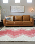 Cream and Pink ZigZag Kilim - the Kirsten