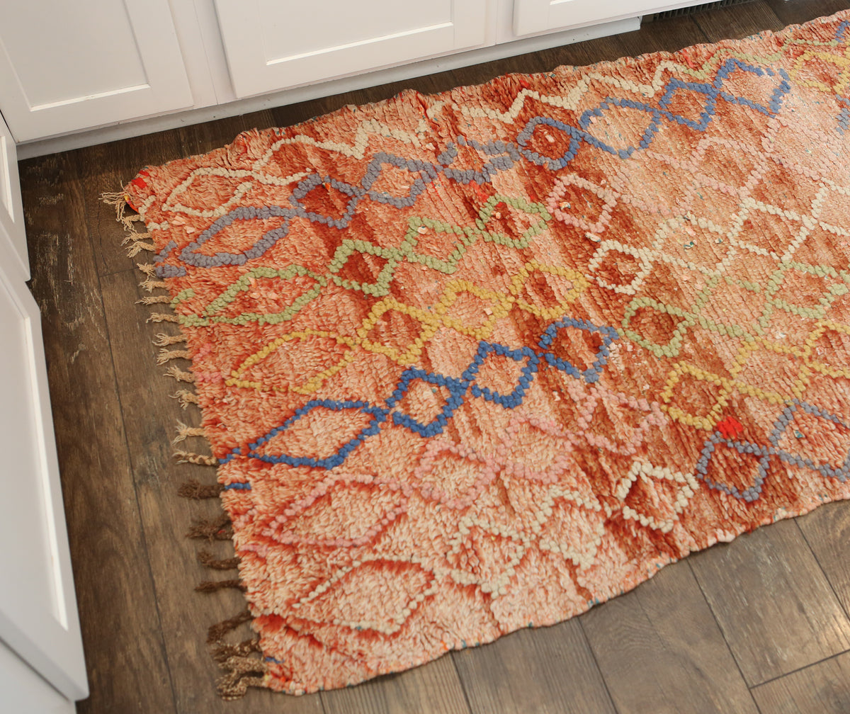 Large Red Loop Wool Rug Lizéa Rug - Vintage Red Wool Runner Rug – Loom & Field