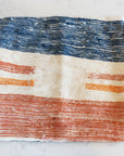 orange + blue wool kilim pillow