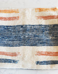orange + blue wool kilim pillow