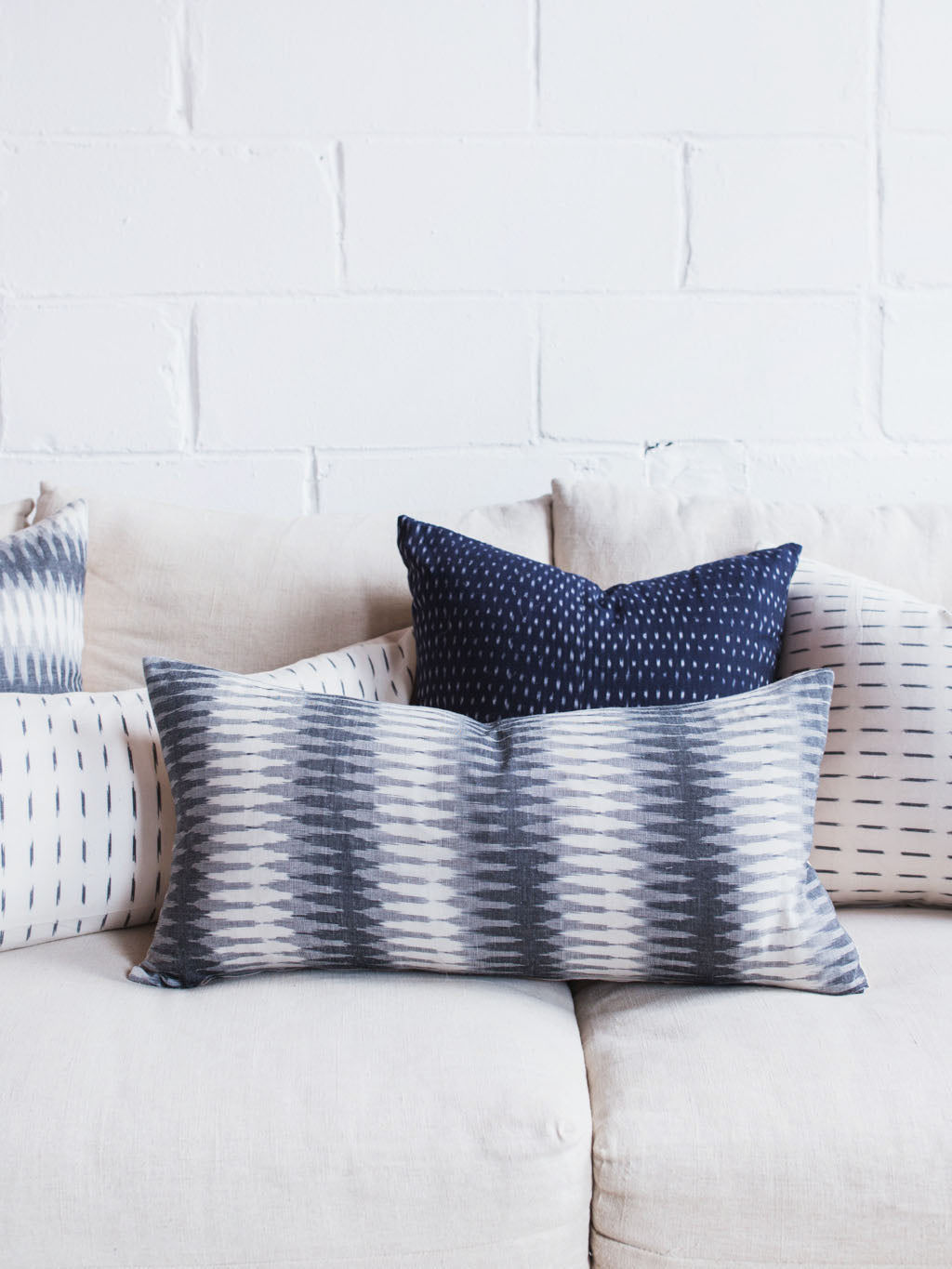 Grey Ikat Pillow