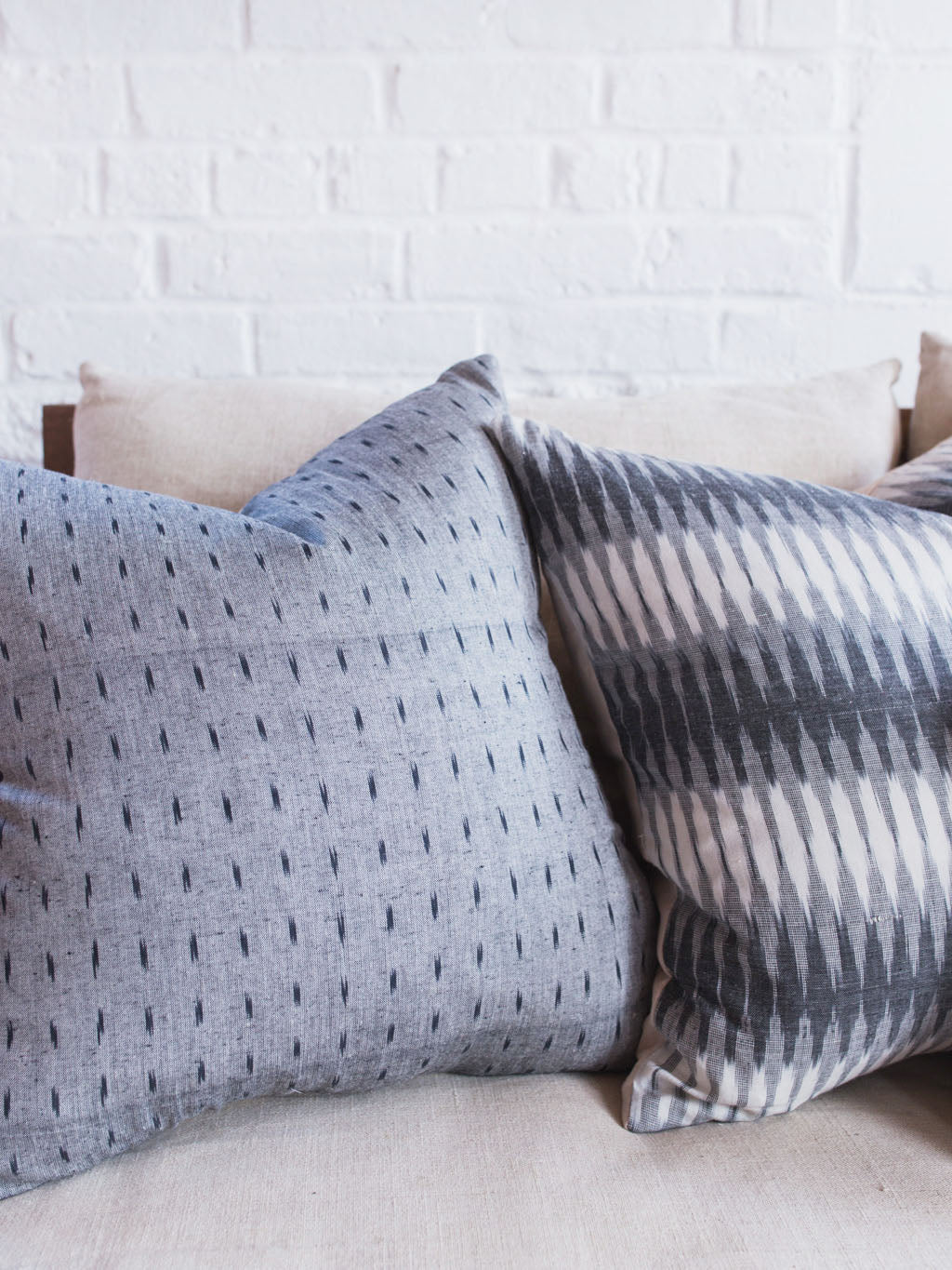 Grey Ikat Pillow