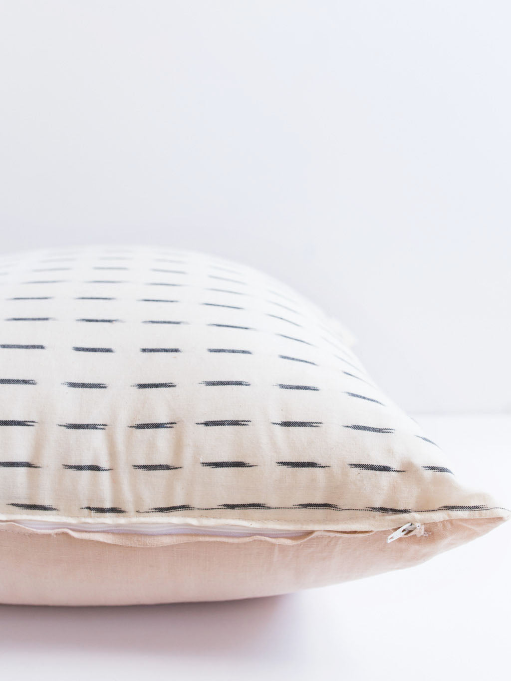 Cream White Dash Pillow