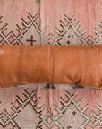 Leather Lumbar Pillow in Tobacco