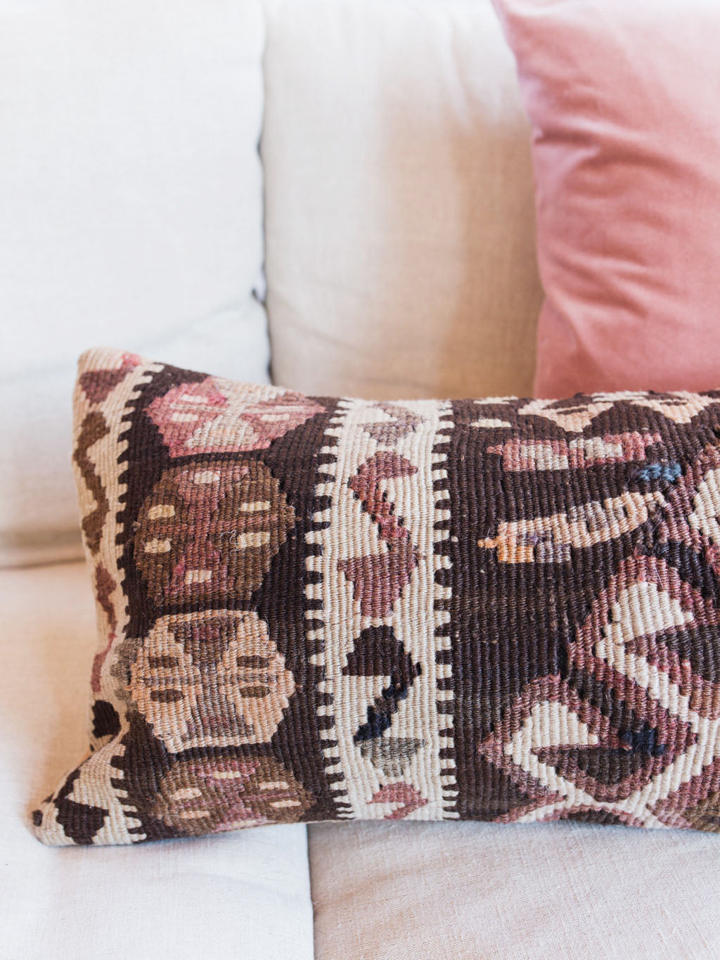 Vintage Lumbar Kilim Pillow