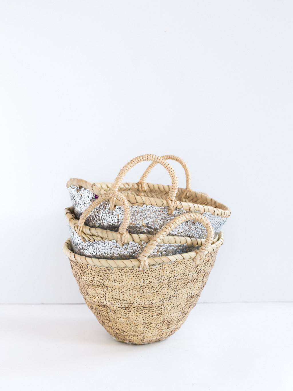 Mini Gold Sequin Basket