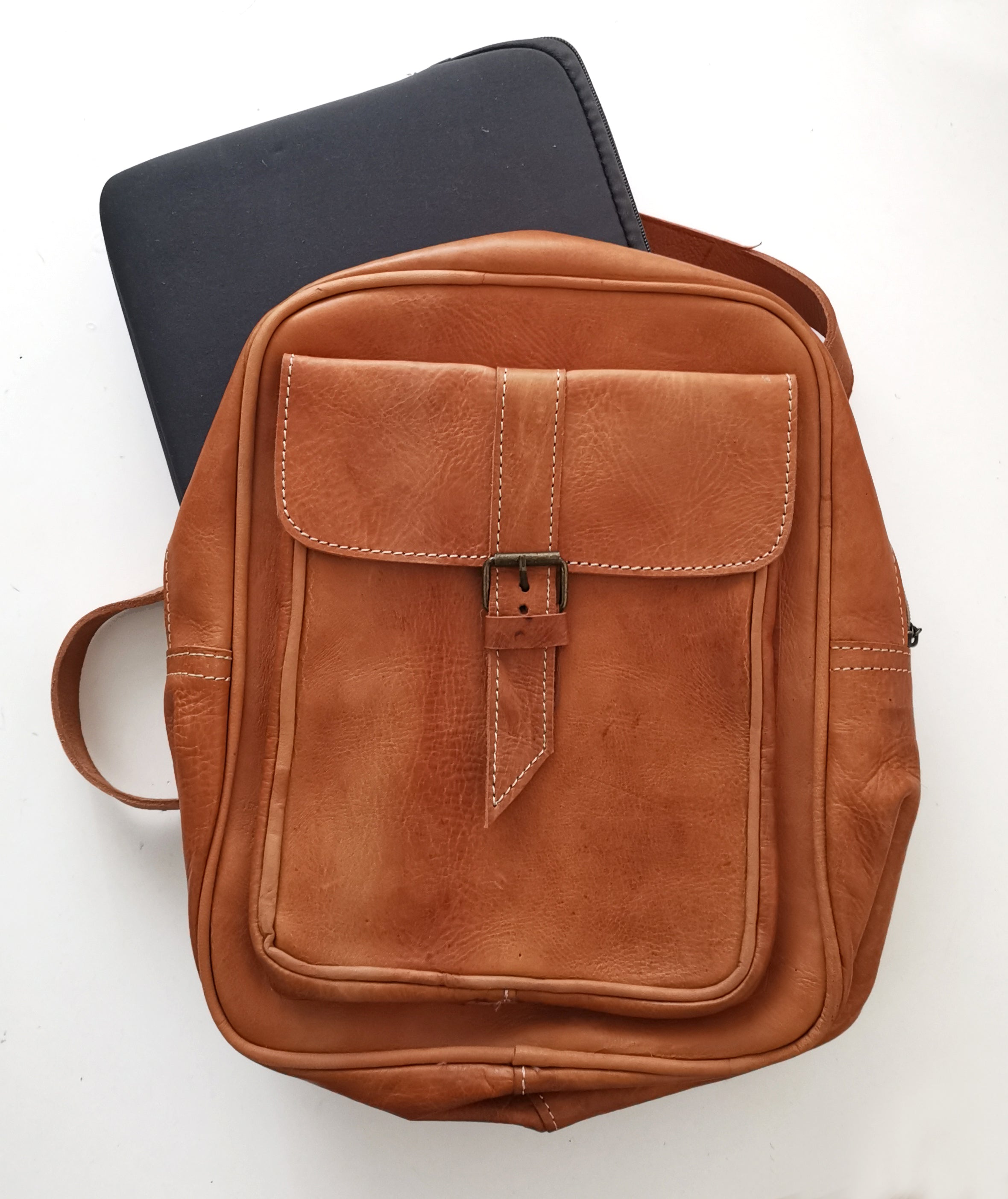 laptop back men backpack briefcase geniune leather high capacity laptop bag