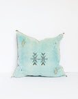 Turquoise Cactus Silk Pillow