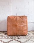 Large Leather Ottoman in Tan