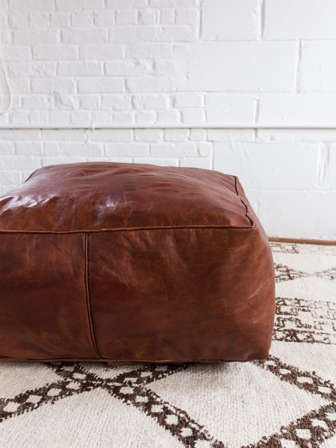 Leather Ottoman