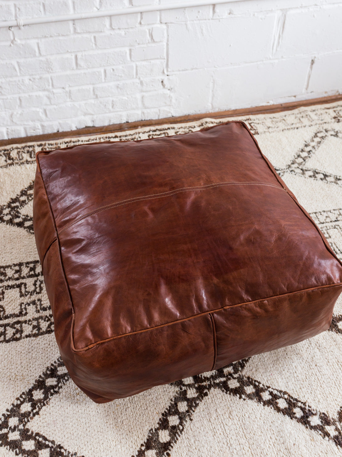 Leather Ottoman