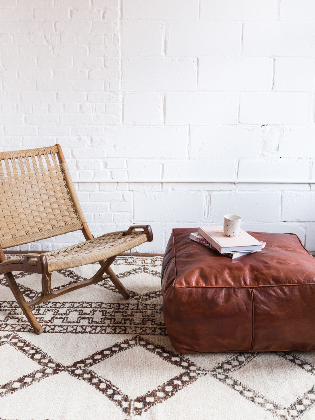 Leather Ottoman