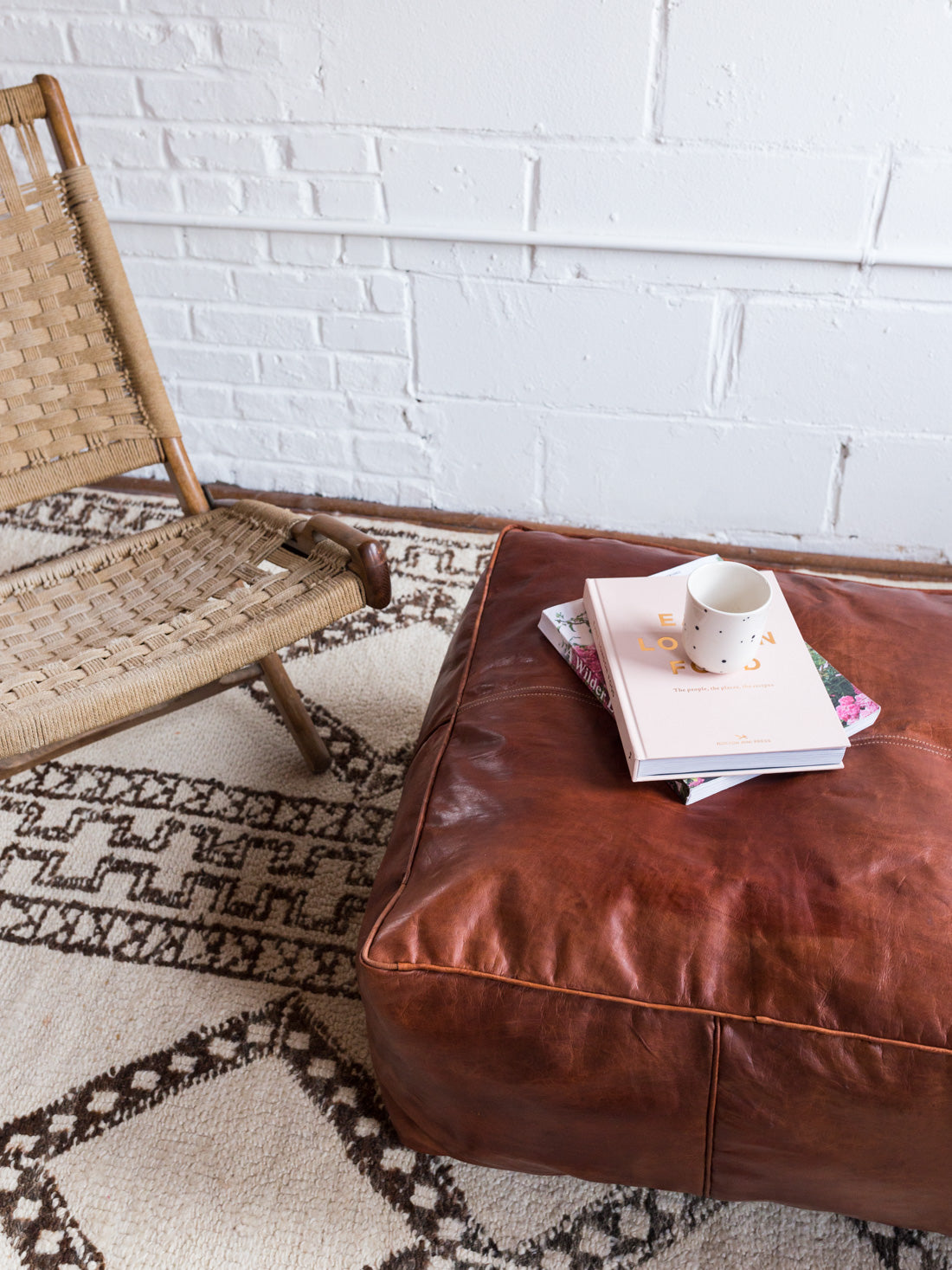 Leather Ottoman